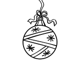 Dibujo de Una bola de Navidad para colorear