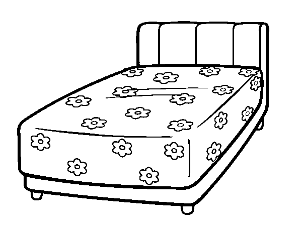 Dibujo de Una cama para Colorear