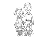 Dibujo de Una familia para colorear