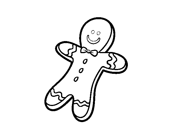 Dibujo de Una galleta navideña para Colorear