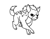 Dibujo de Una hiena para colorear