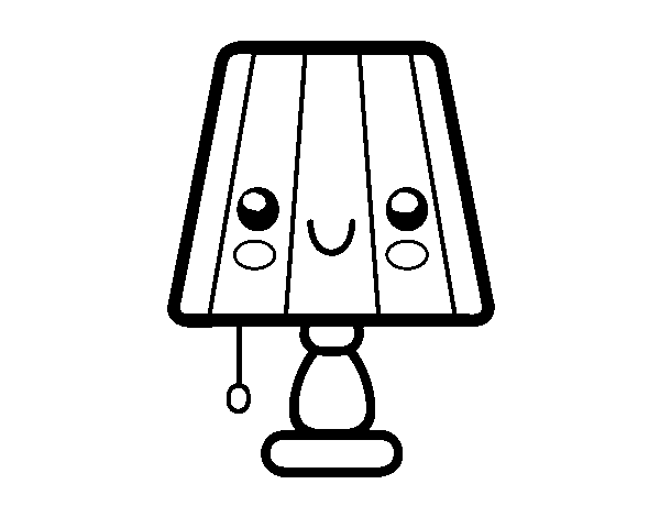 Dibujo de Una lámpara de mesa para Colorear