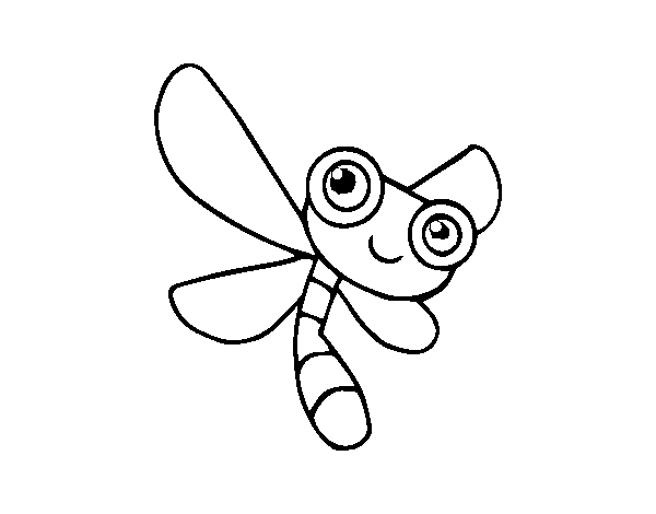 Dibujo de Una libélula para Colorear