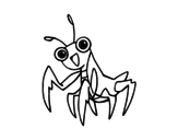 Dibujo de Una mantis religiosa para colorear