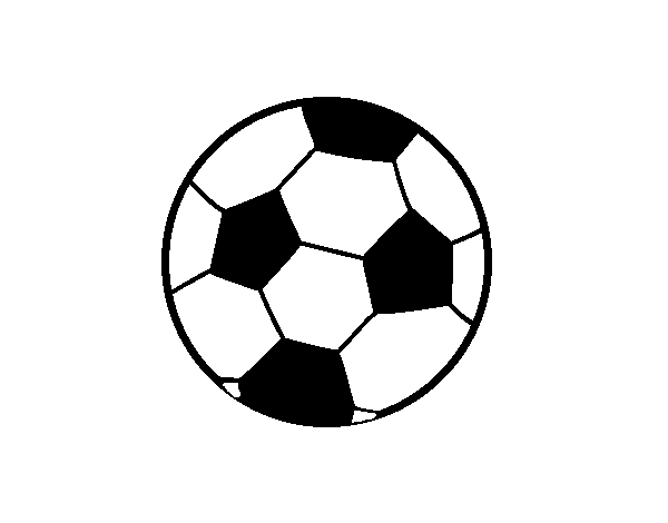 Dibujo de Una pelota de fútbol para Colorear 