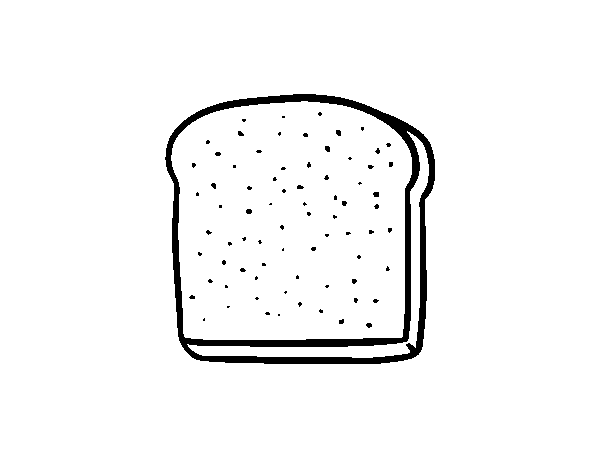 Dibujo de Una rebanada de pan para Colorear