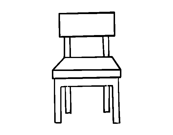 Dibujo de Una silla de comedor para Colorear