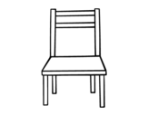 Dibujo de Una silla de madera para colorear