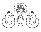 Dibujo de Unas gallinas de Pascua