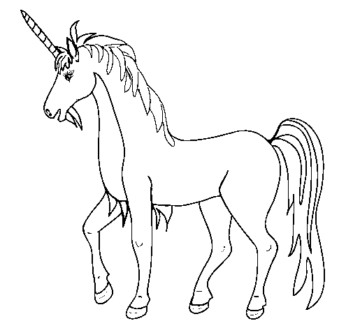 Dibujo de Unicornio II para Colorear
