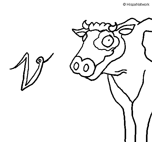 Dibujo de Vaca 5 para Colorear