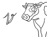 Dibujo de Vaca 5 para colorear