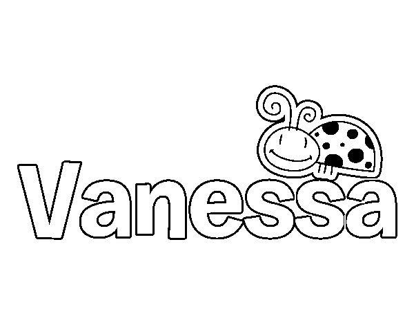 Dibujo de Vanessa para Colorear