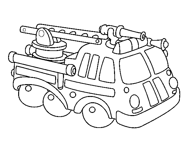 Dibujo de Vehículo de bomberos para Colorear