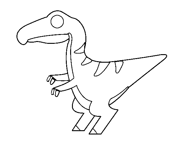 Dibujo de Velociraptor bebé para Colorear