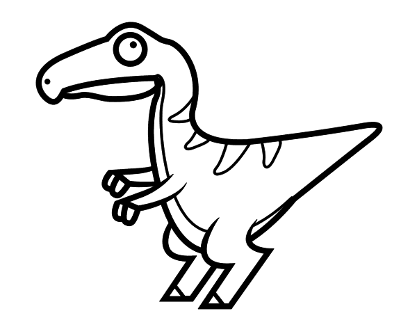 Dibujo de Velociraptor bebé para Colorear 