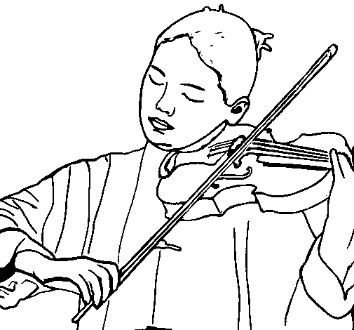 Dibujo de Violinista para Colorear