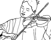 Dibujo de Violinista