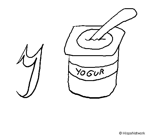 Dibujo de Yogur para Colorear