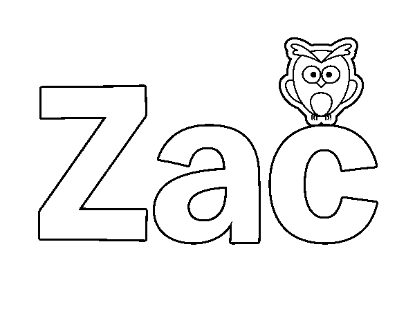 Dibujo de Zac para Colorear