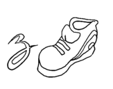 Dibujo de Zapatilla para colorear
