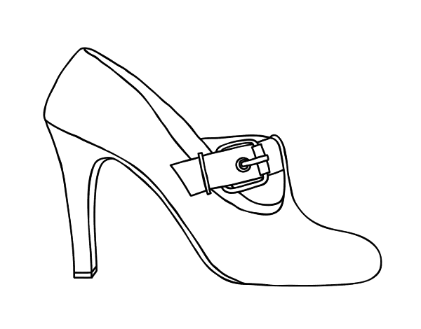 Dibujo de Zapatos elegantes para Colorear 