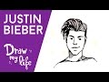 La vida de Justin Bieber en dibujos
